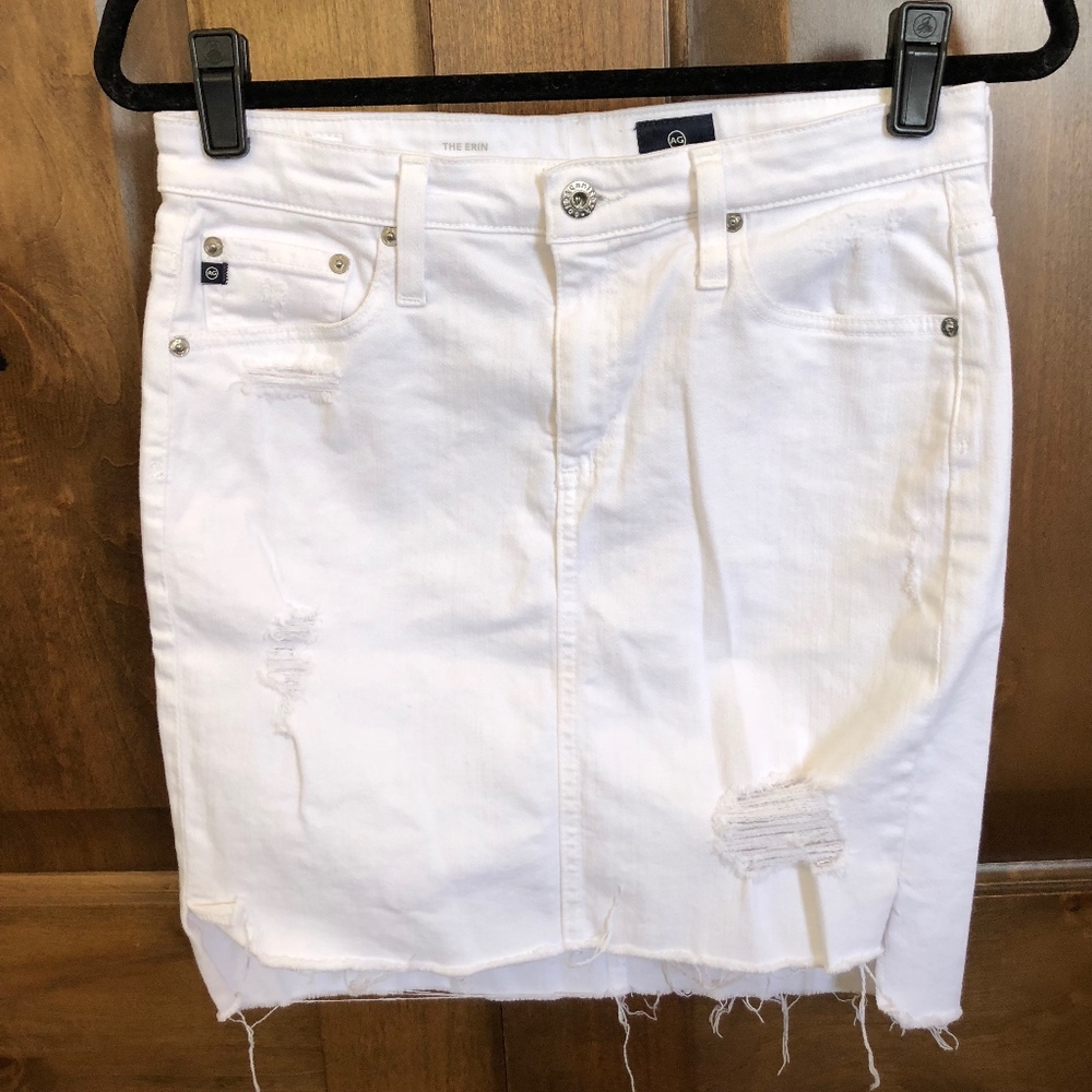 AG White Denim Skirt